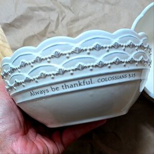Mary & Martha 2014 Grace& Gratitude Collection Heirloom White Bowl Set‎ 2